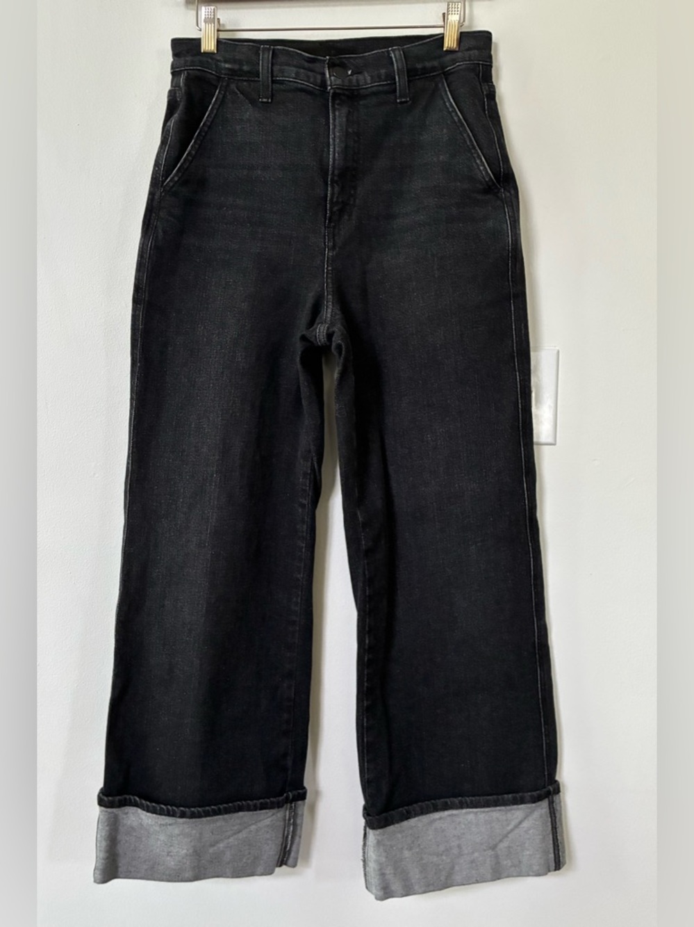 Joe’s Jeans TRIXIE HIGH RISE WIDE LEG CUFFED TROUSER in Mindset - Picture 7 of 12